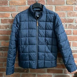 J.Crew Mens Box-Quilted Jacket With Eco-Friendly Primaloft Navy